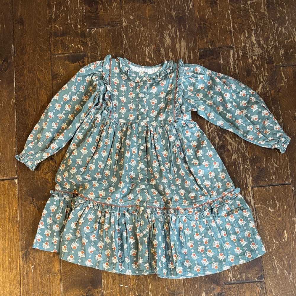 Lali Ruffle Ivy Floral Long Sleeve Dress